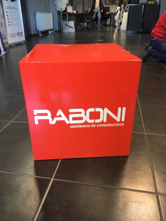 Fabrication PLV - Cubes RABONI